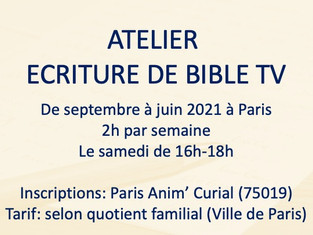 ATELIER ECRITURE DE BIBLE TV
