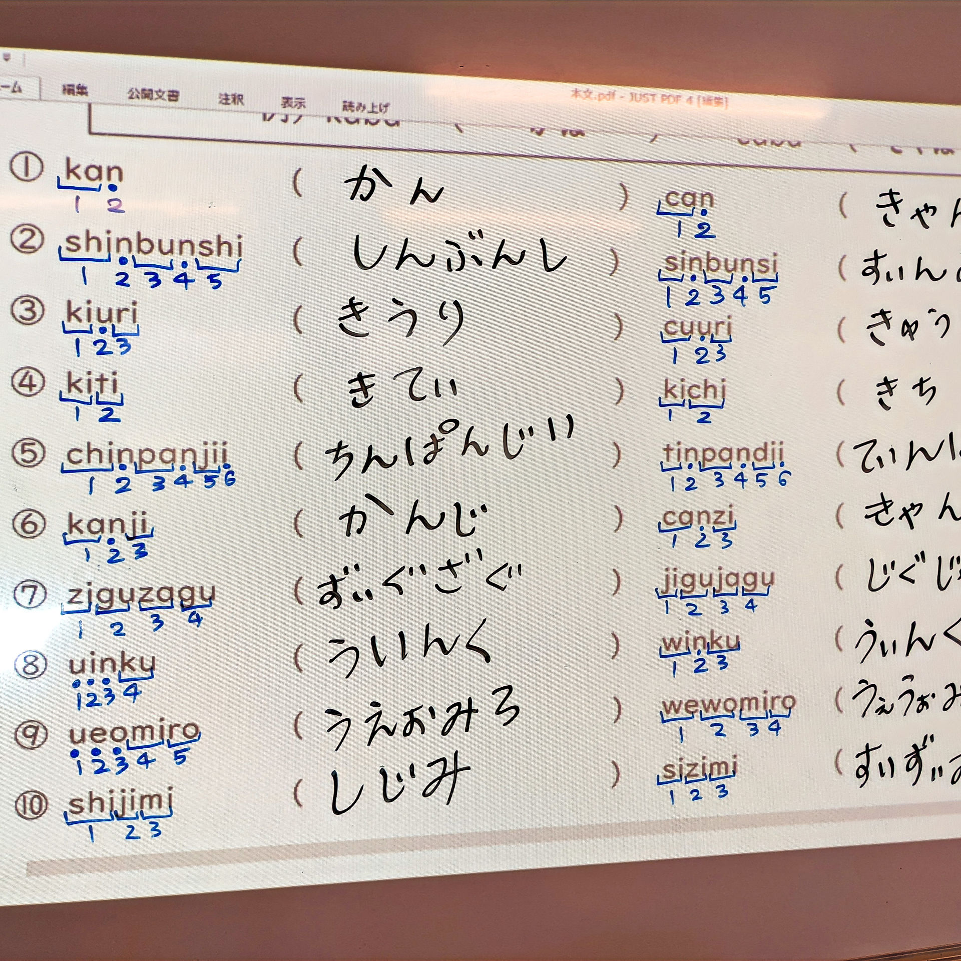 ローマ字から英語へ（地の章）