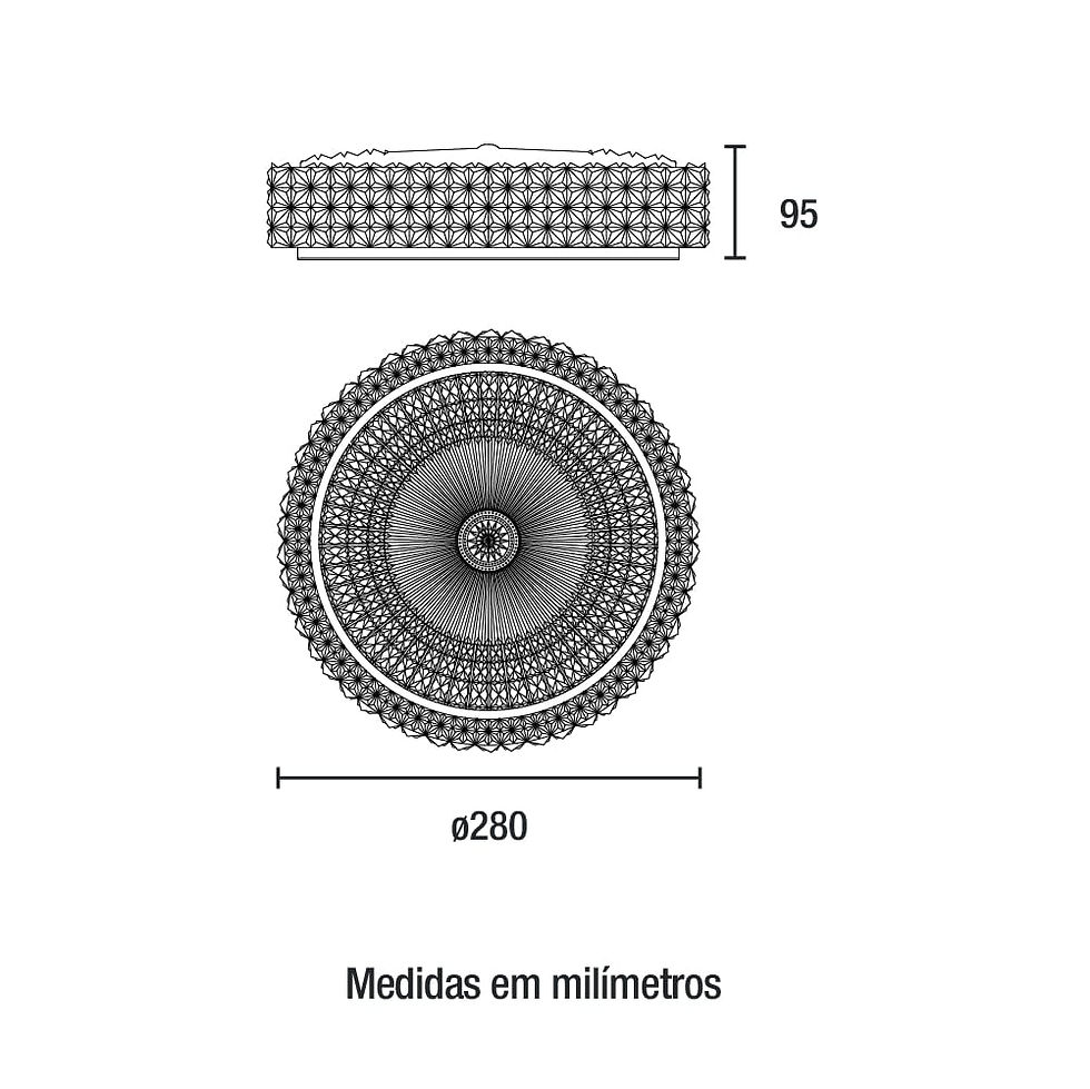 Miniatura: Plafon LED Shine Retrô Bivolt Temperatura Ajustável