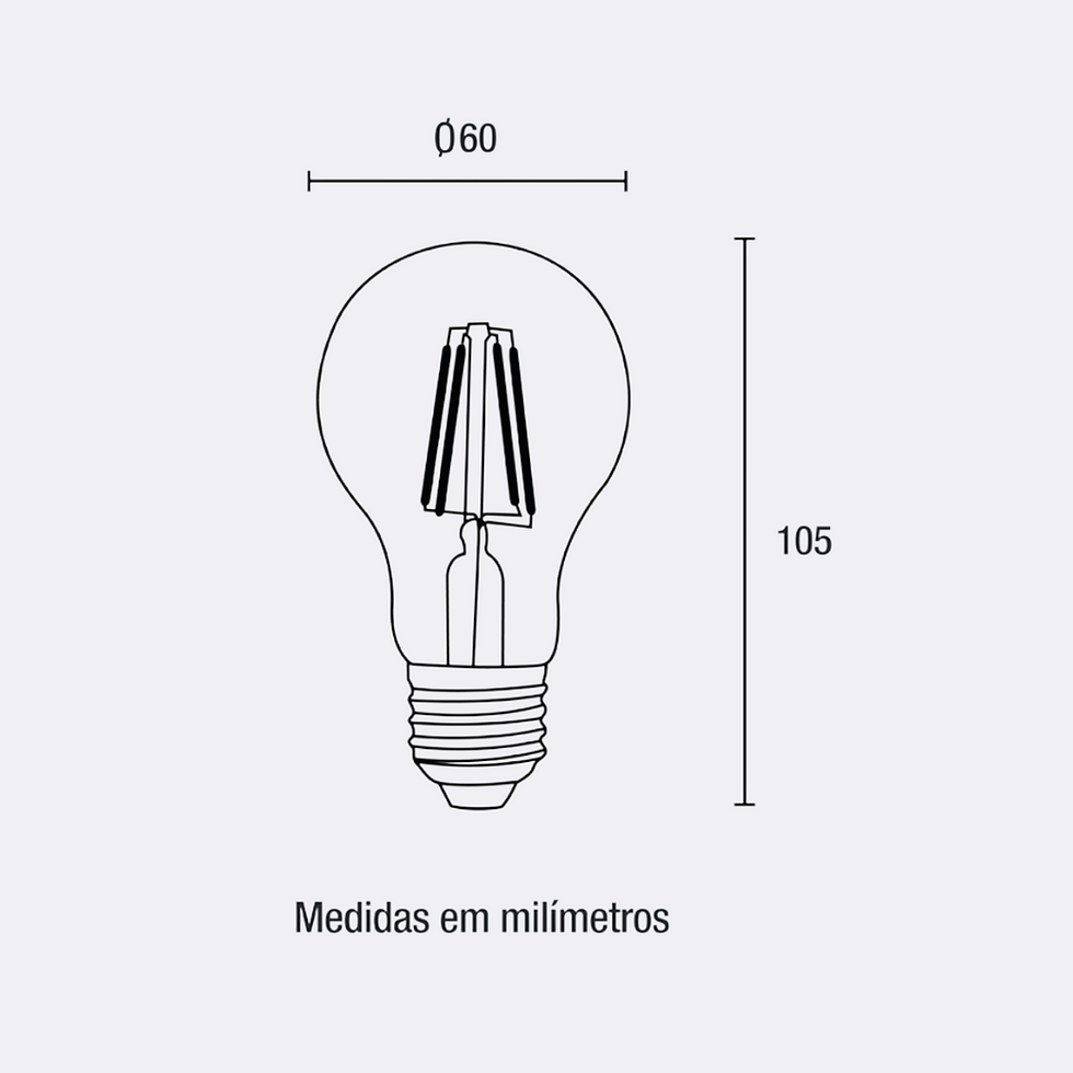 Miniatura: Lâmpada Filamento LED A60 4W - 440lm 2.400K