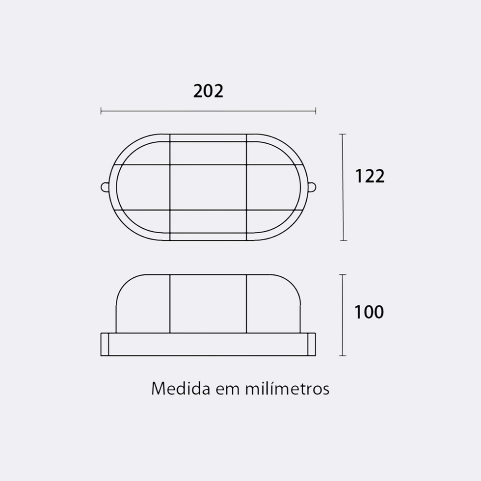 Miniatura: Tartaruga Clean IP41 E27 Lente Policarbonato - Branco