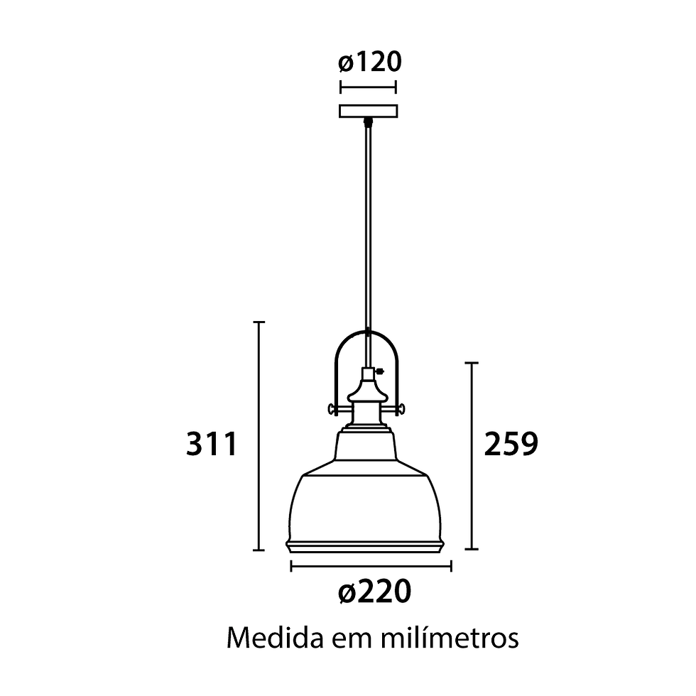 Miniatura: Pendente Soho Vintage - Vidro Âmbar com Preto