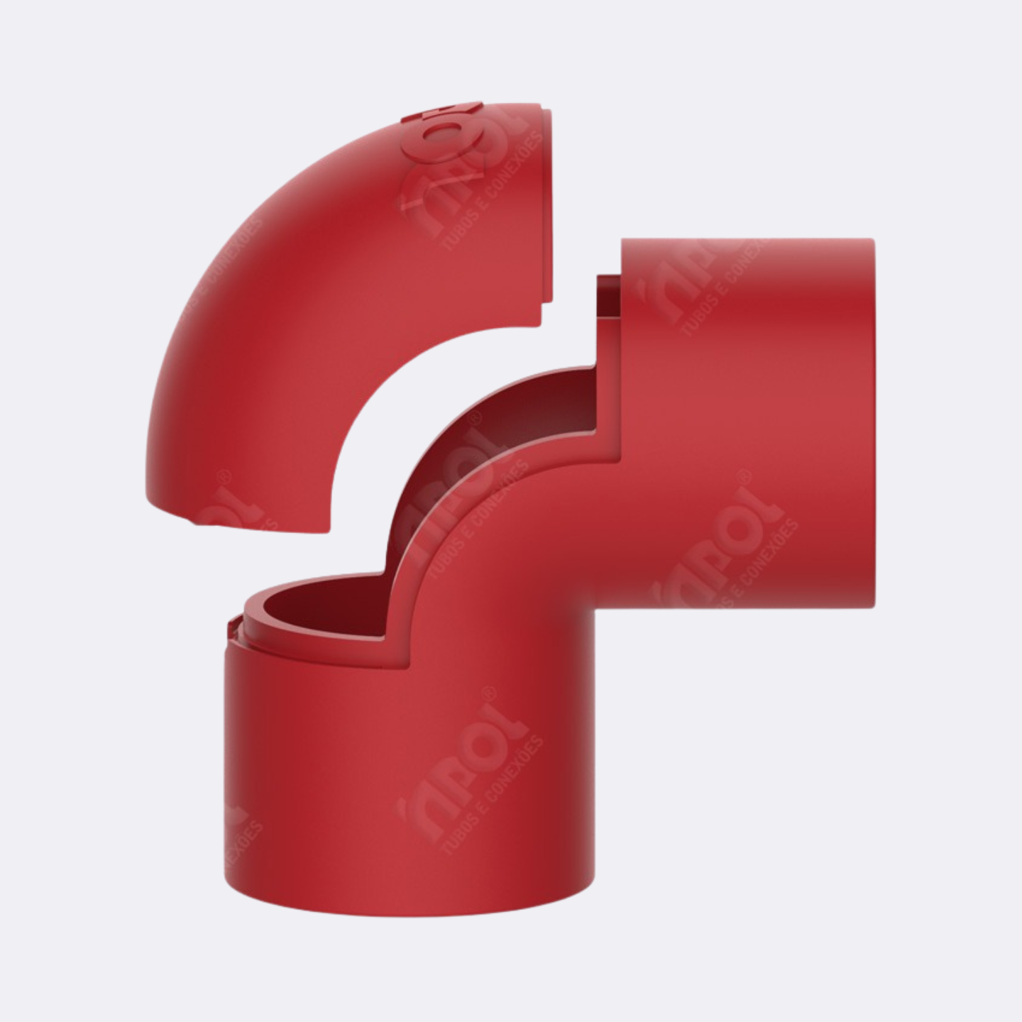 Joelho/Cotovelo C/ Janela Vermelho 3/4"- INPOL