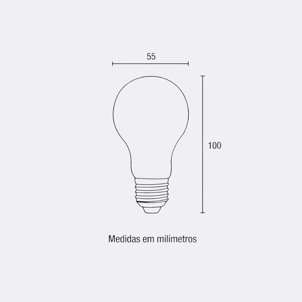 Miniatura: Lâmpada LED Bulbo A55 6W -3.000K