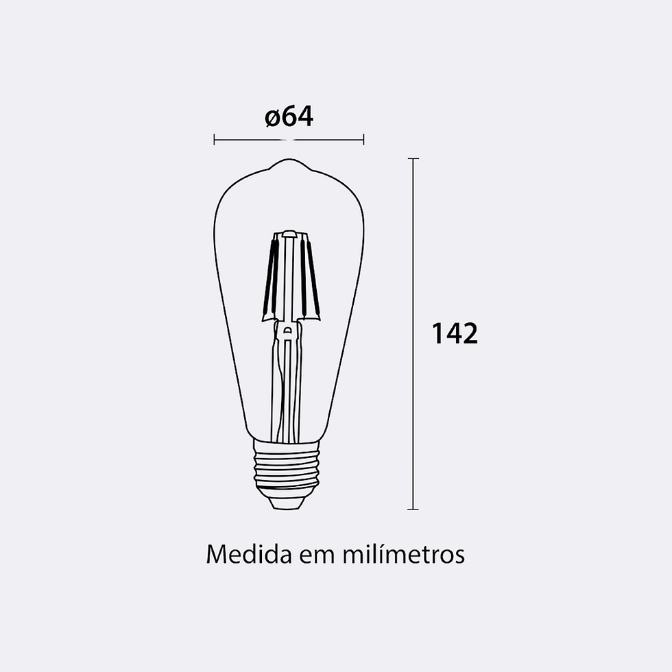 Miniatura: Lâmpada Filamento LED ST64 4W - 440lm 2.400K