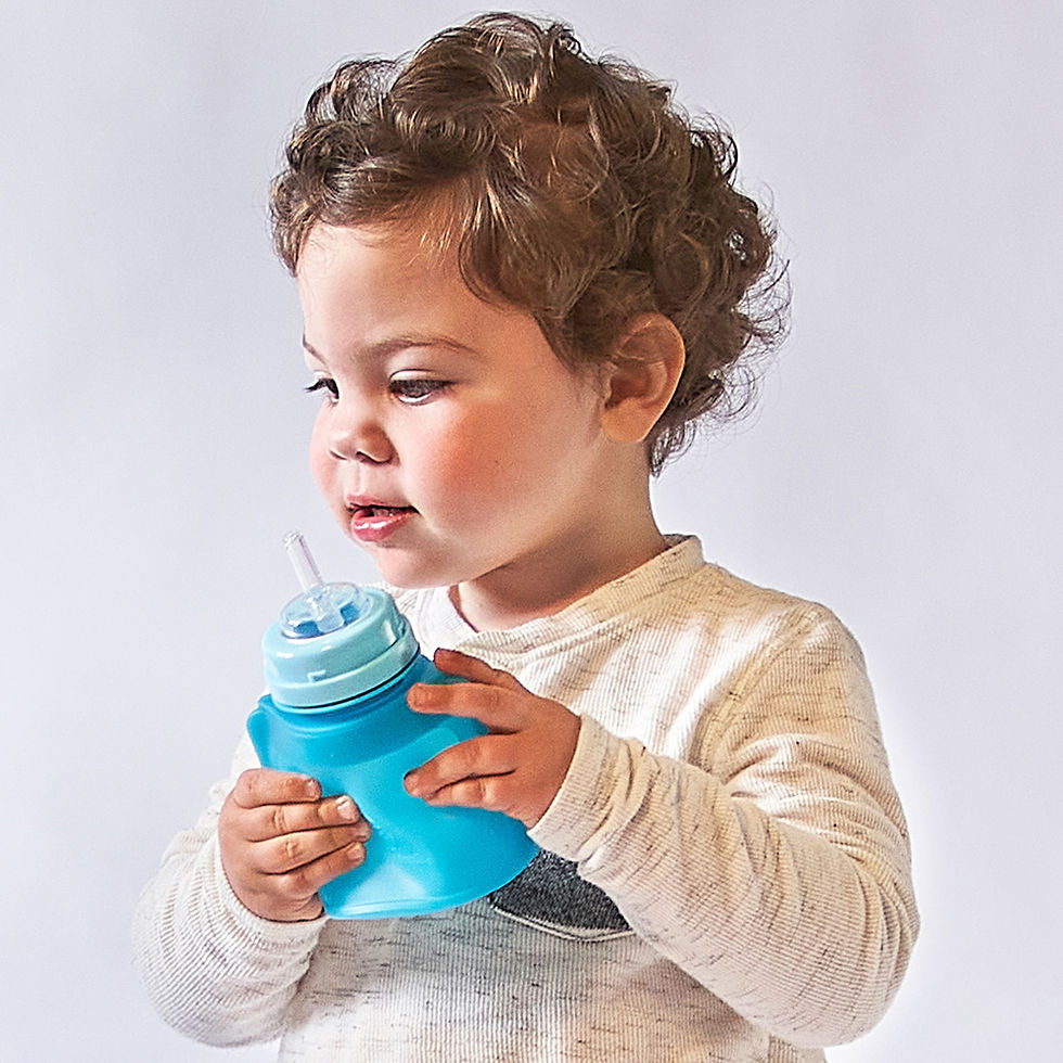 Thumbnail: Sprout ware® sip & straw pocket made from silicone and plants 236ml - Aqua