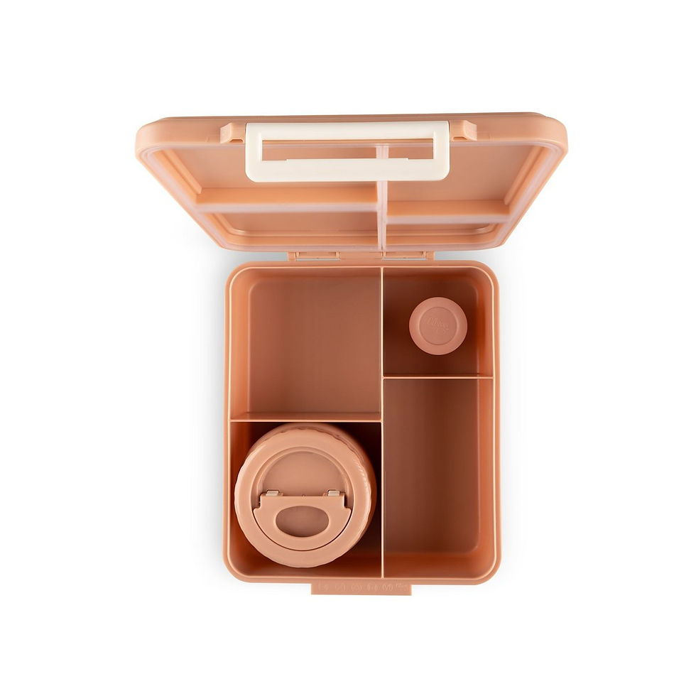 Thumbnail: Grand lunch box with 1 insulated jar and 1 sauce container - Unicorn Blush