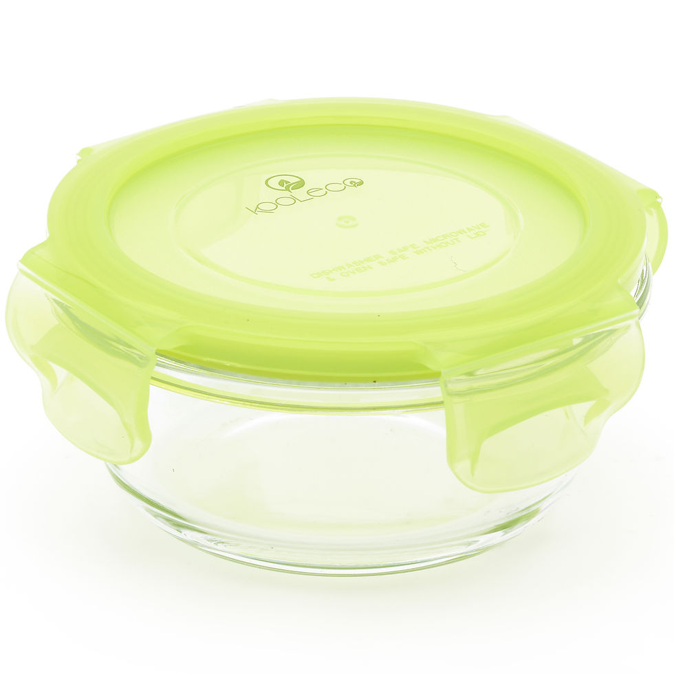 Thumbnail: KOOLECO - 3 glass bowls 210ml - Aqua Green Yellow