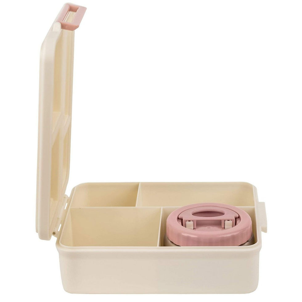 Thumbnail: Grand lunch box with 1 insulated jar and 1 sauce container - Unicorn