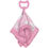 Thumbnail: Snuggle blankie teether made from Organic Cotton - Pink Bunny