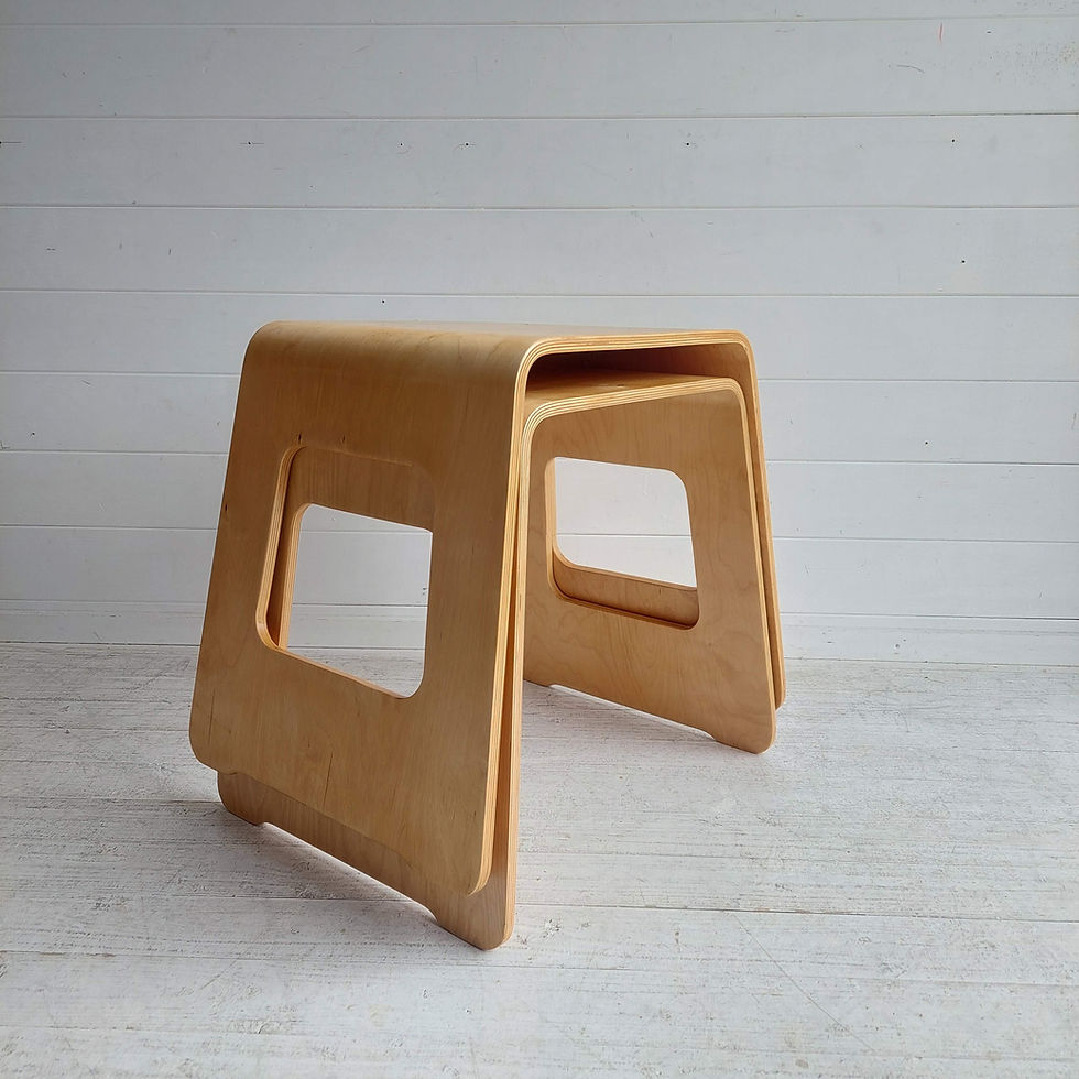 Thumbnail: Postmodern Scandinavian Ikea Side tables Stools 90s