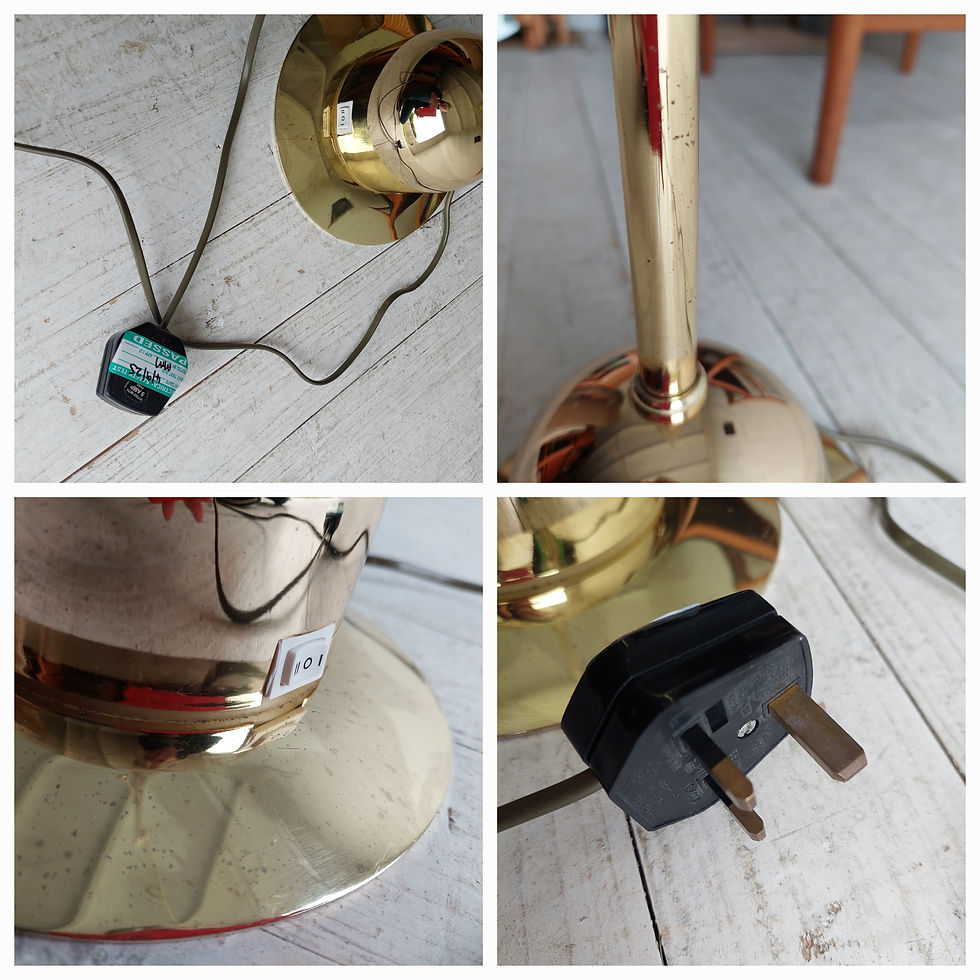 Thumbnail: Mid Century Adjustable Brass Floor Lamp Germany 70s