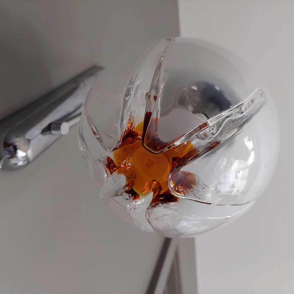 Thumbnail: Mazzega  Sconce Murano Glass Chrome 70s
