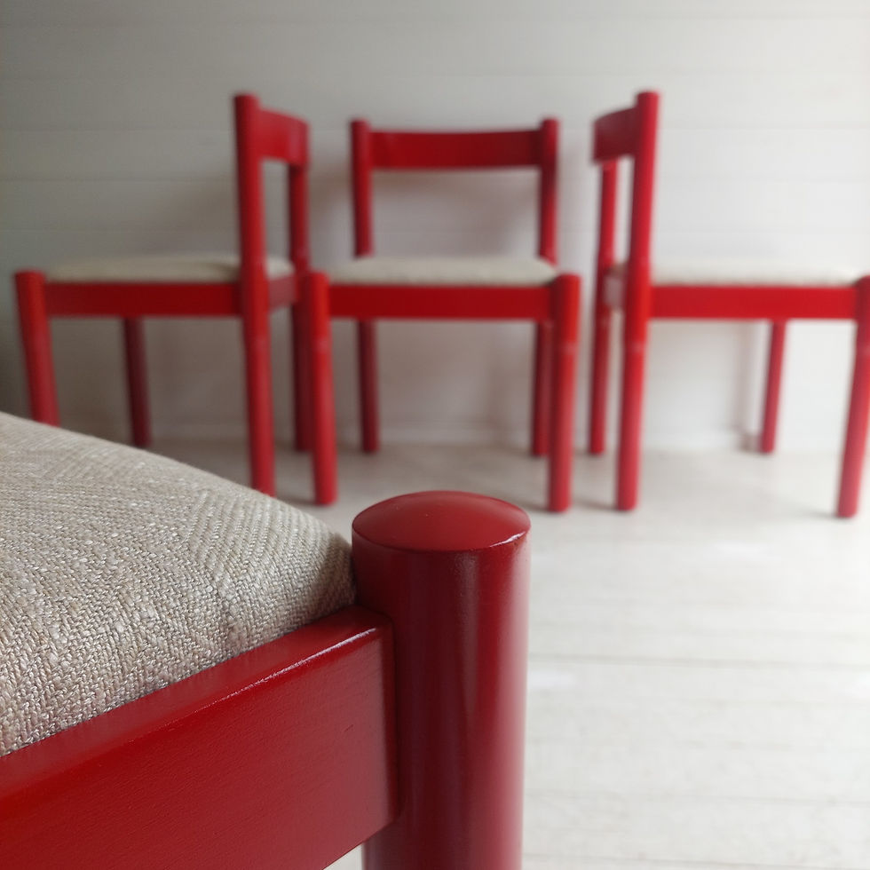 Thumbnail: 4 Mid century 'Carimate' Dining Chairs Vico Magistretti Italy 60s