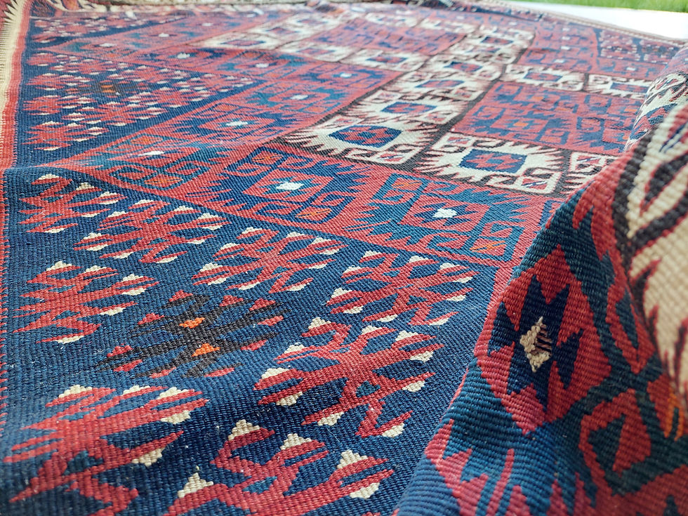 Thumbnail: Vintage Turkish Kilim Rug 60s, 147x265 Cm