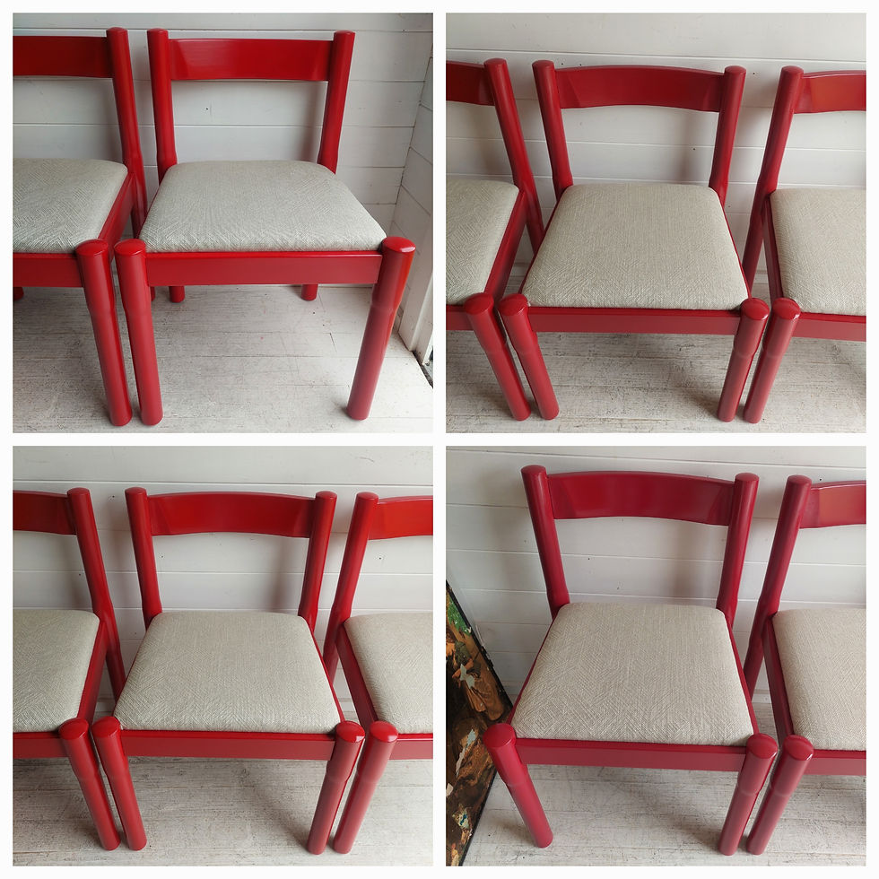 Thumbnail: 4 Mid century 'Carimate' Dining Chairs Vico Magistretti Italy 60s