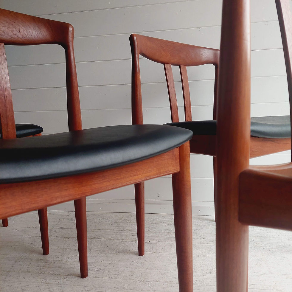 Thumbnail: 4 Mid Century Danish Teak dining chairs, 1960s