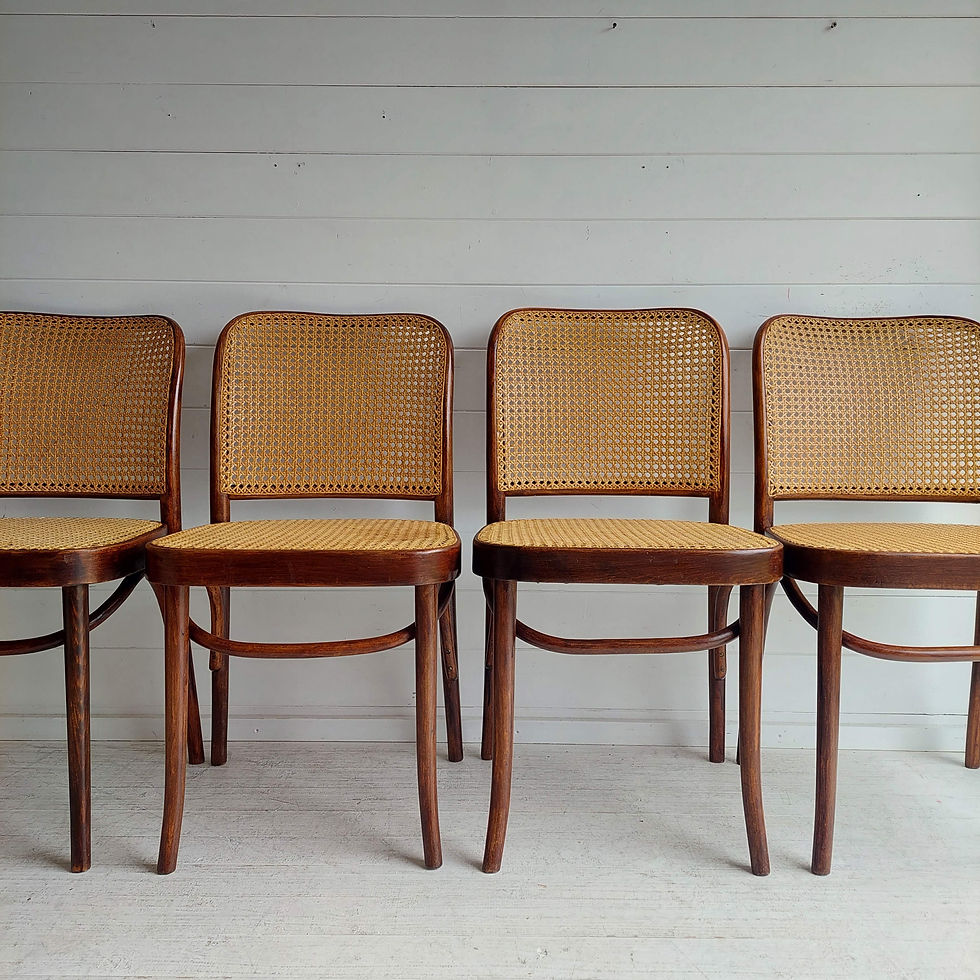 Thumbnail: Prague 811 Dining Chairs Josef Hoffman Thonet, 60s