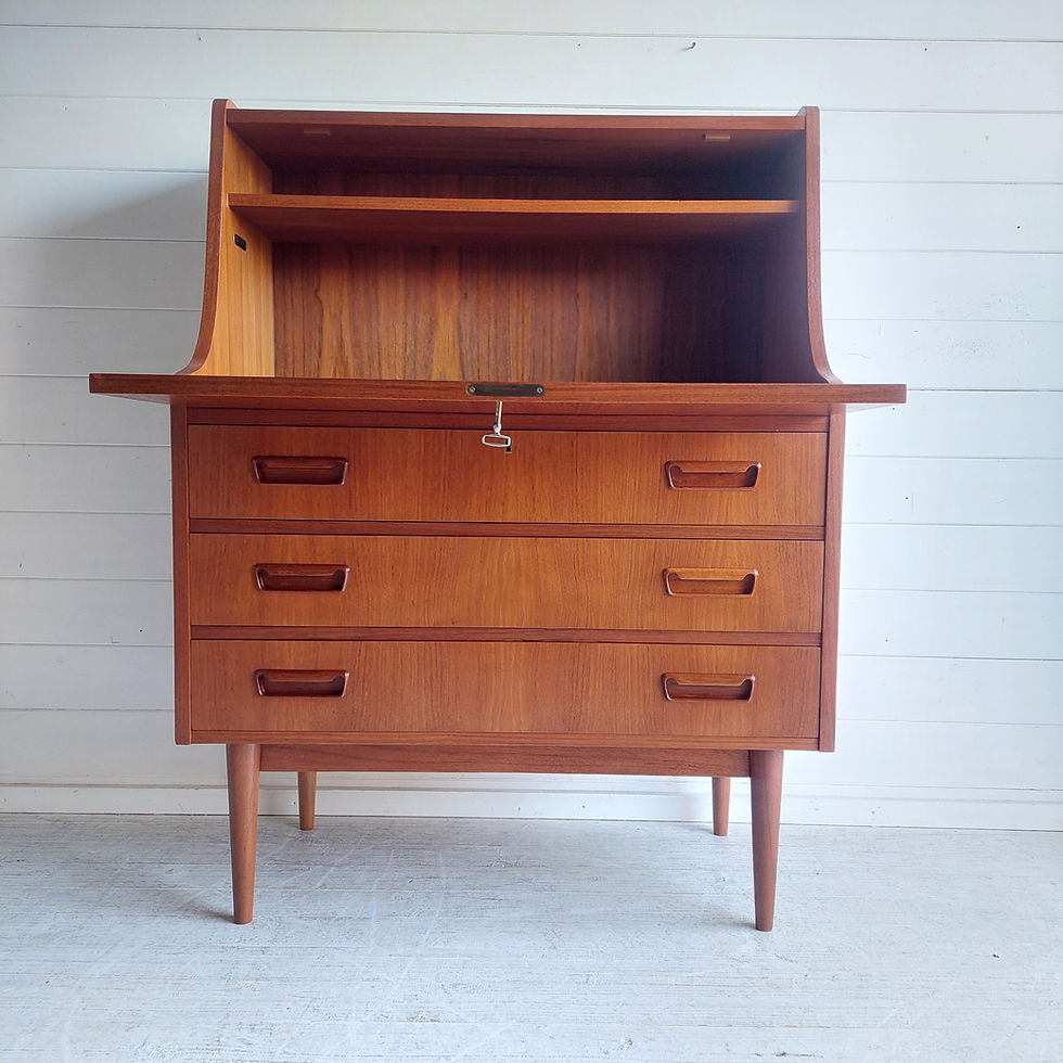 Thumbnail: Mid Century Danish Teak Bureau Gunnar Nielsen for Tibergaard, 60s