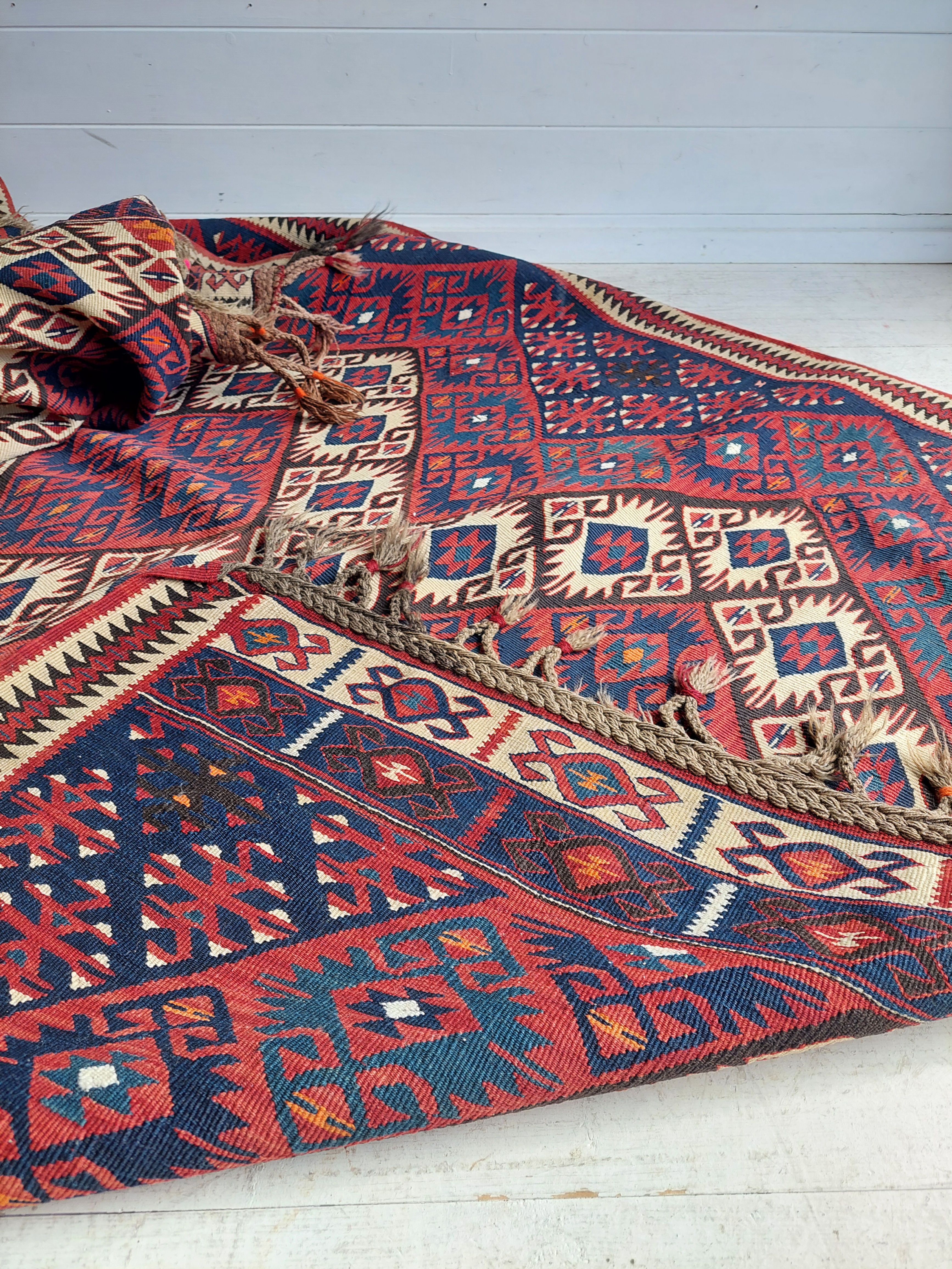 Vintage Turkish Kilim Rug 60s, 147x265 Cm