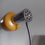 Thumbnail: Mid Century Chrome Mustard Metal Desk Lamp 70s