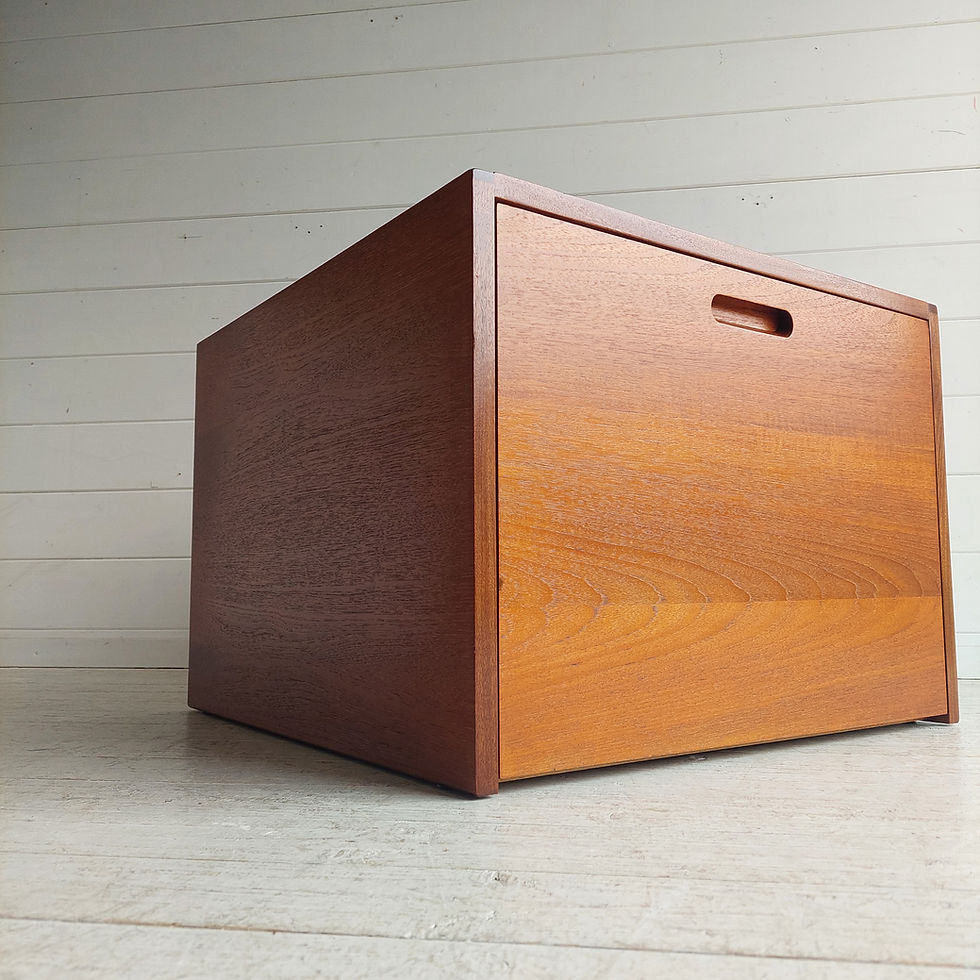 Thumbnail: Mid Century Teak Side Table Storage Cabinet Meredew 60s