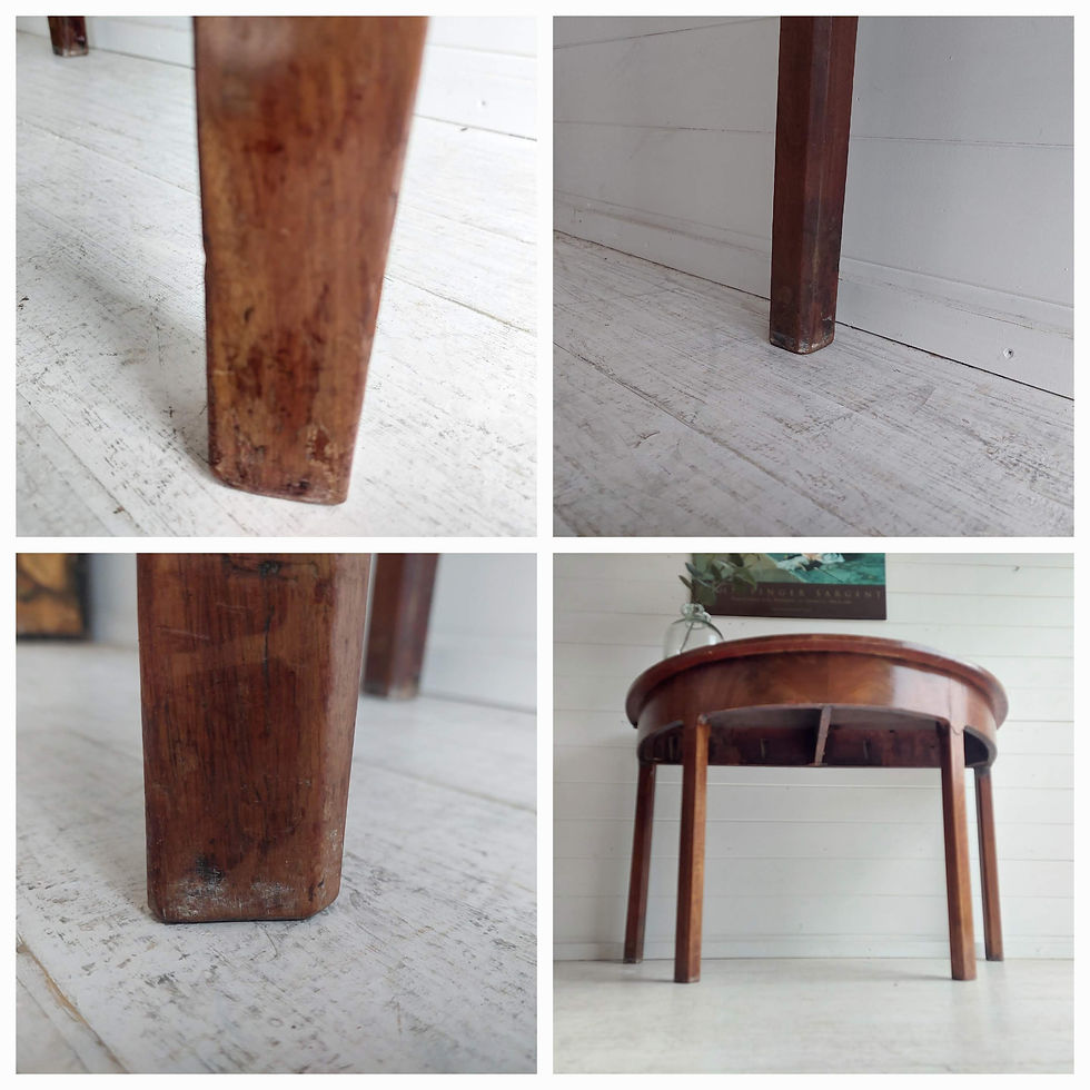 Thumbnail: Antique Mahogany Demi Lune Console Table, 1800s