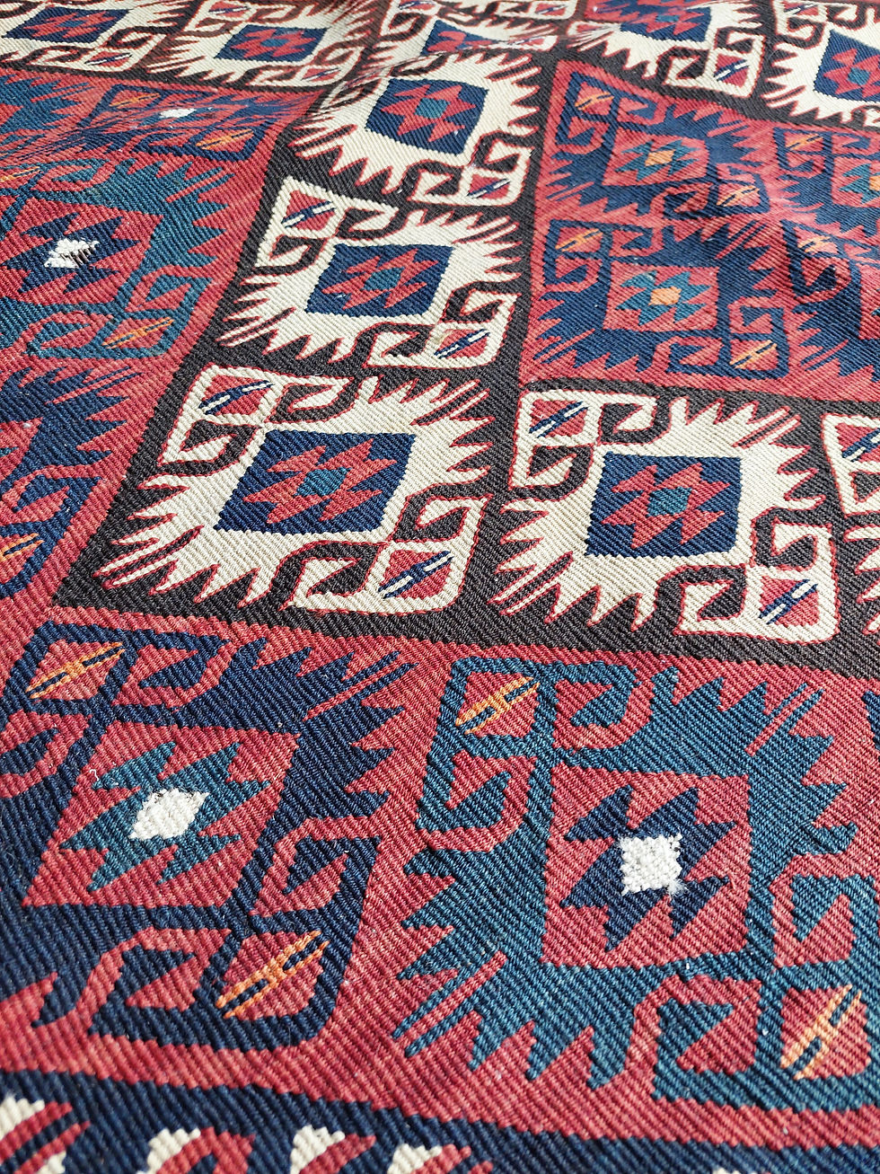 Thumbnail: Vintage Turkish Kilim Rug 60s, 147x265 Cm
