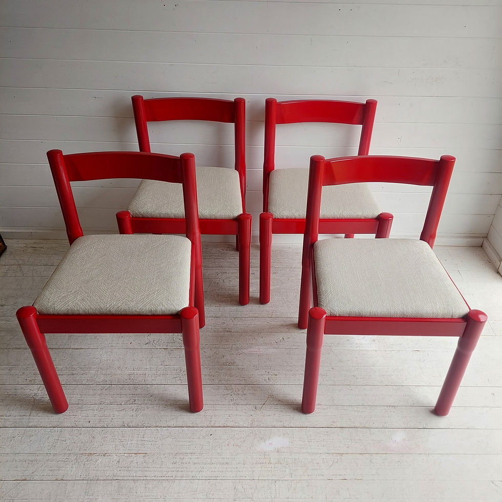 Thumbnail: 4 Mid century 'Carimate' Dining Chairs Vico Magistretti Italy 60s