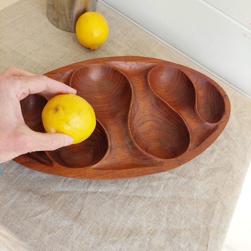 Thumbnail: Mid Century Danish Teak Serving Tray Laur Jensen Odense 60s