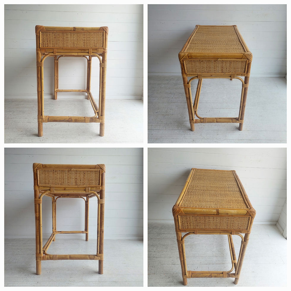 Thumbnail: Mid Century Bamboo Dressing Table Desk 70s