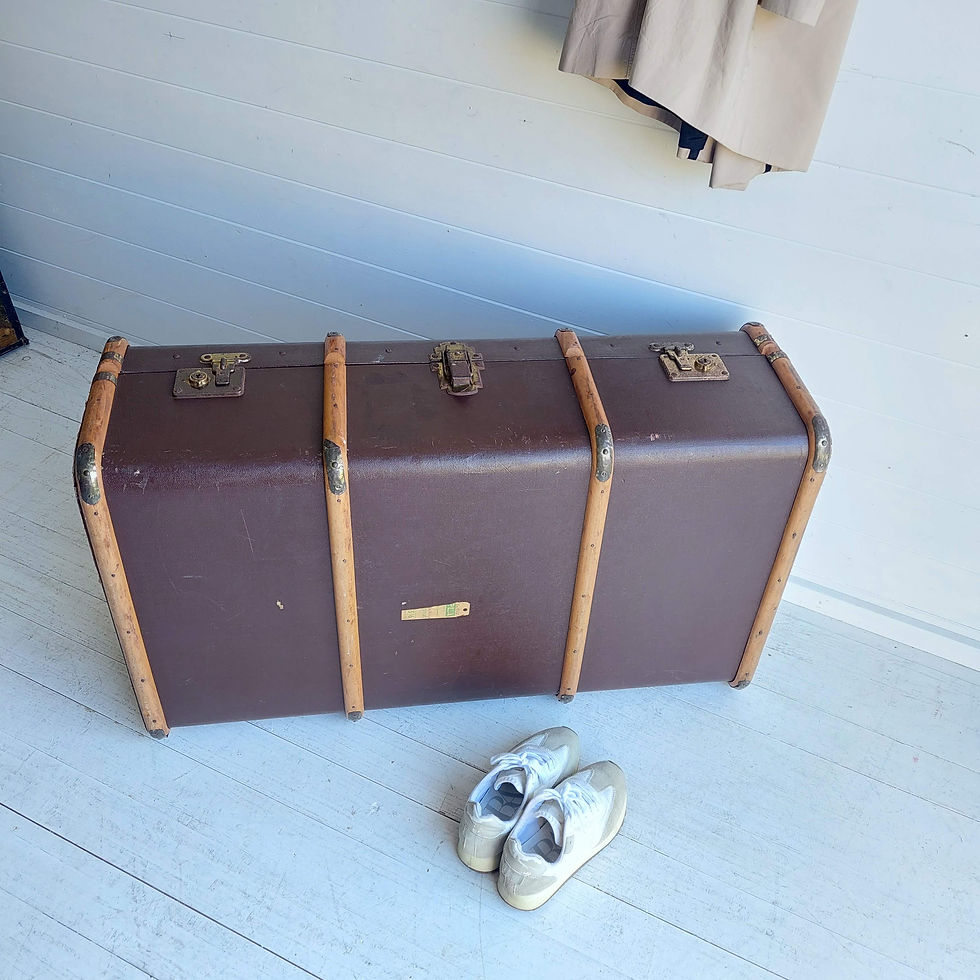 Thumbnail: Vintage Antique 1930s Travel Trunk Coffee Table