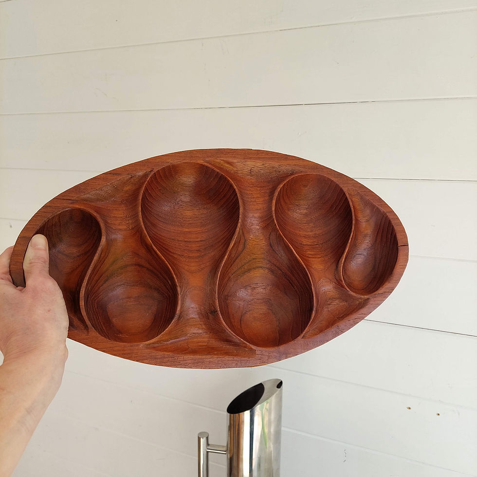 Thumbnail: Mid Century Danish Teak Serving Tray Laur Jensen Odense 60s