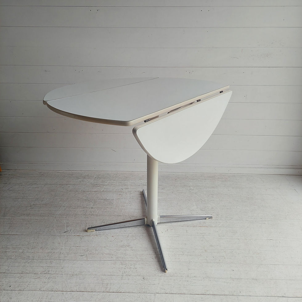 Thumbnail: Mid Century Formica & Chrome Dropleaf Table 70s