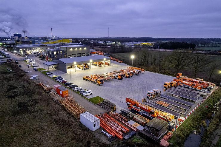 Brand-new building: since last year, Krandienst Schulz has been based in Braak, to the north-east of Hamburg.