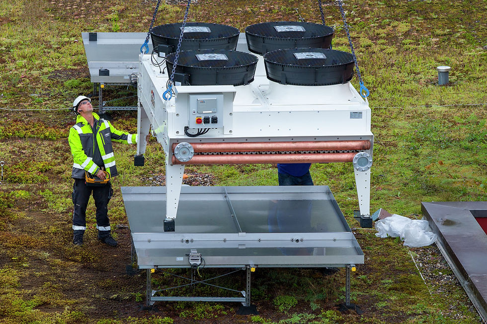 ... as was the case when installing this heavy air conditioning unit on the roof of a hospital.