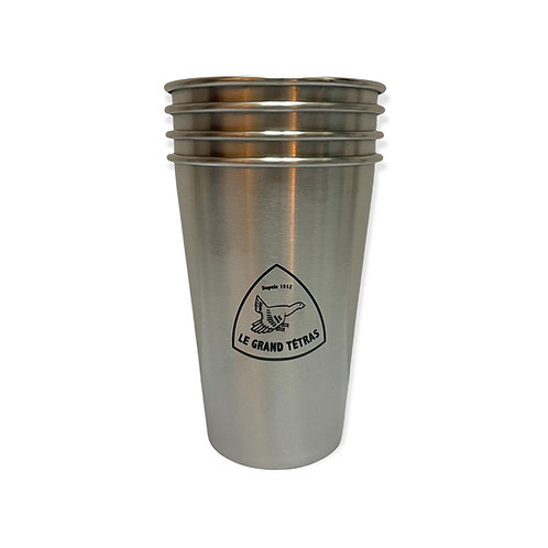 GOBELETS 500mL - LOT DE 4 avec logo noir