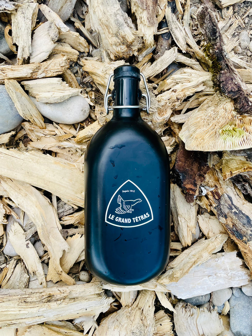 Thumbnail: GOURDE CARREE NOIRE 1 LITRE EN ALUMINIUM RECYCLE