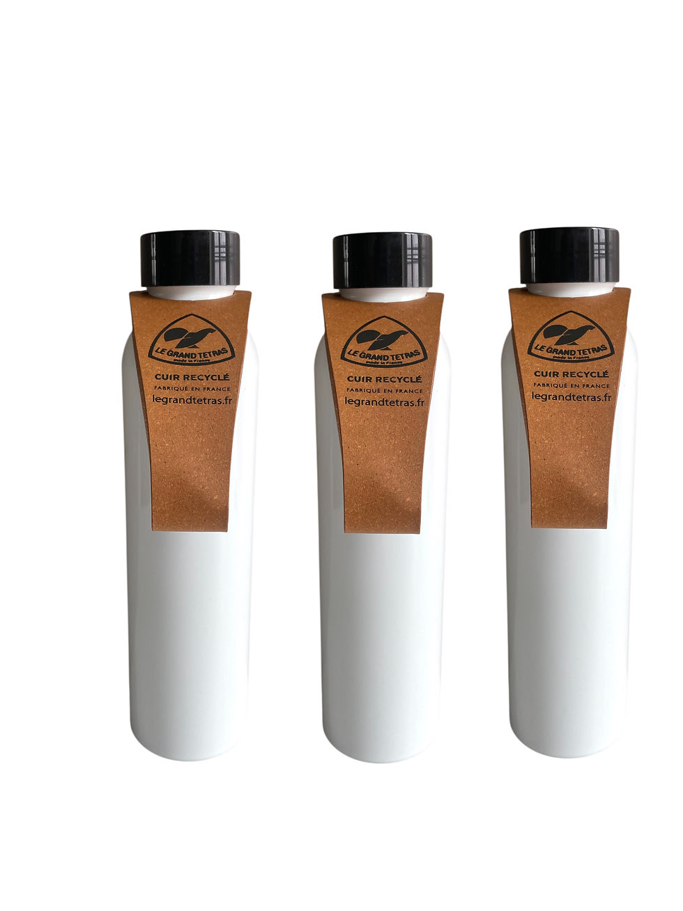 Thumbnail: EKO LA GOURDE BOUTEILLE Fabriquée en France + son porte gourde en cuir recyclé.