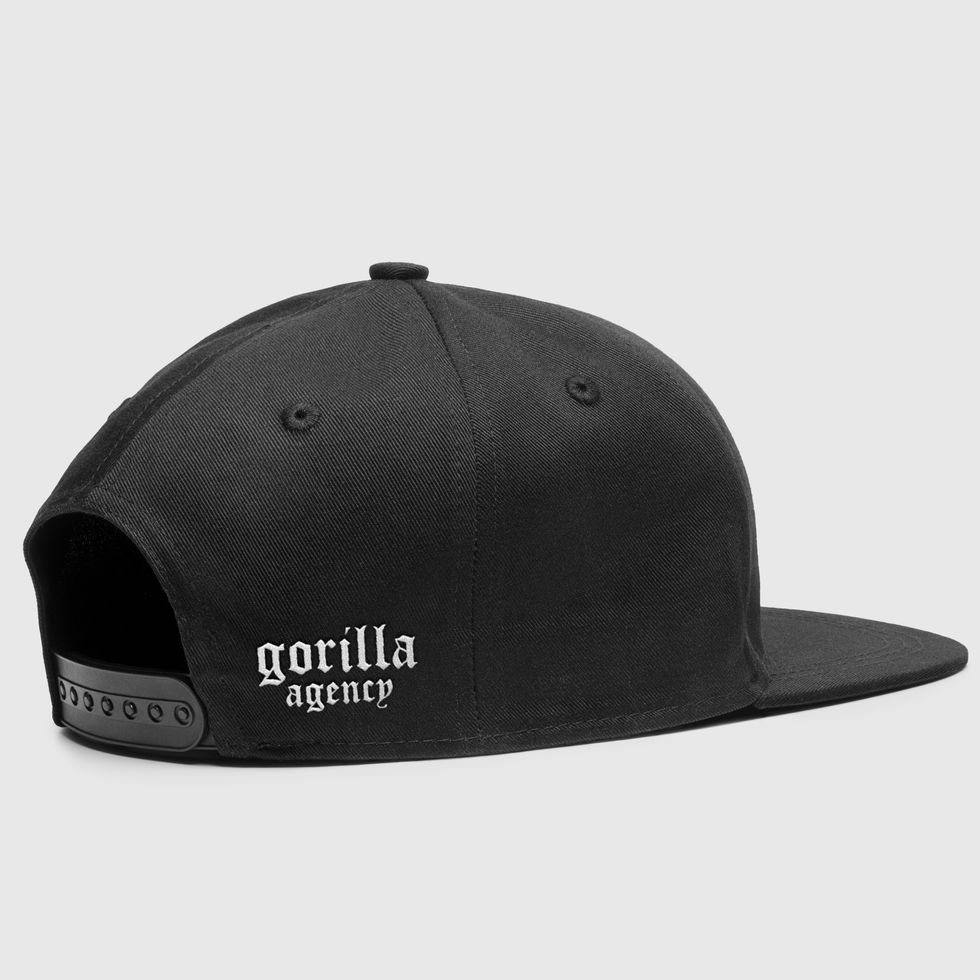 gorilla_Snapback Cap BACK-SIDE MockUp