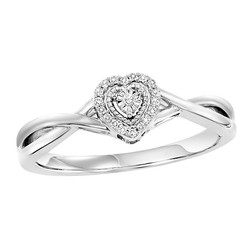 14K White Gold Diamond Ring
