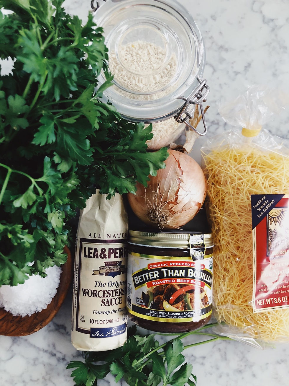 Saucy Swedish Meatballs + Egg Noodles + Fresh Green Salad - bee.HOUR x Chopping Block