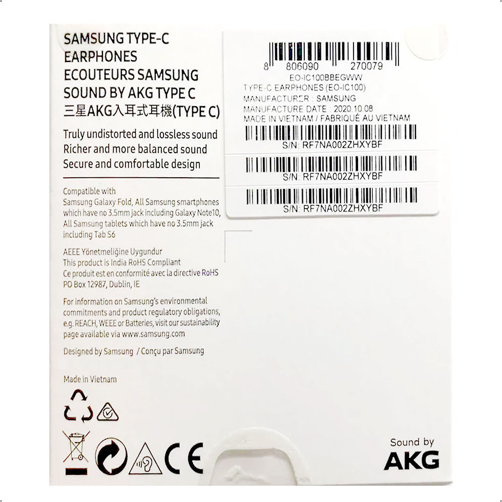 Miniatura: Auriculares Samsung Akg Gh59-151006a Usb C Original Note 10
