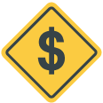 Dollar sign indicating cost