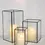 Thumbnail: Black Framed Glass Cube Hurricane Lantern