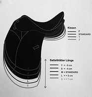 Erreplus Sattelblätter und Kissen des Dressursattels