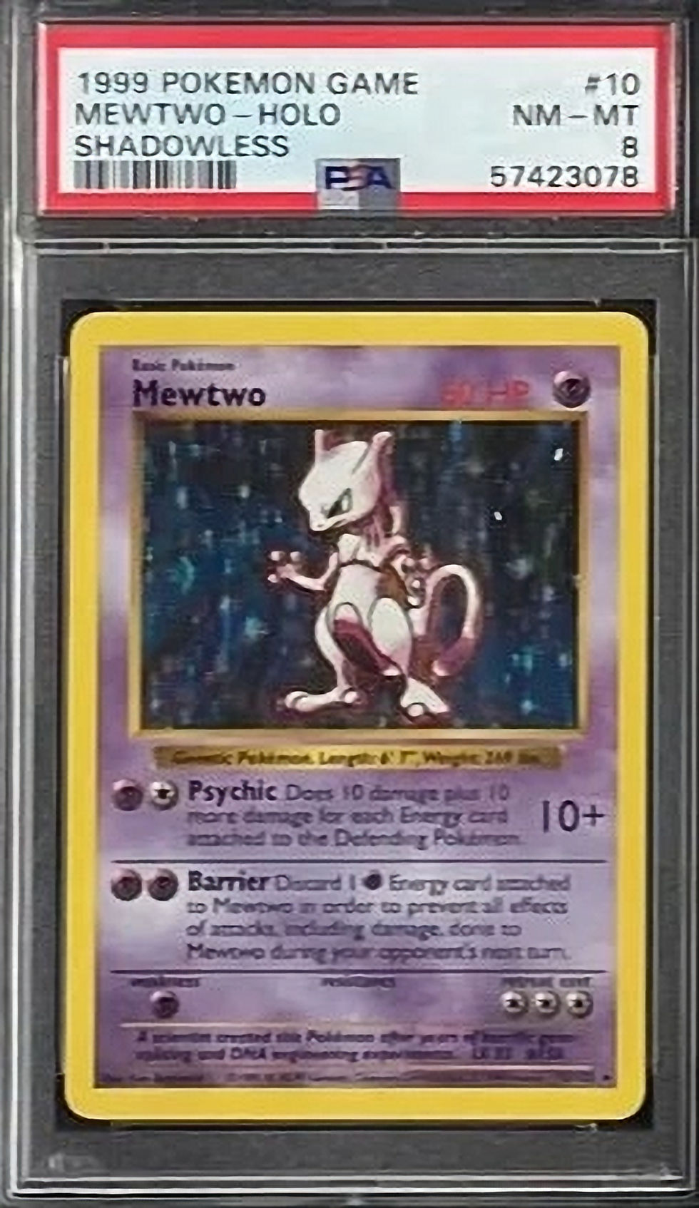PSA 10 1999 Shadowless Mewtwo card to elevate your collection
