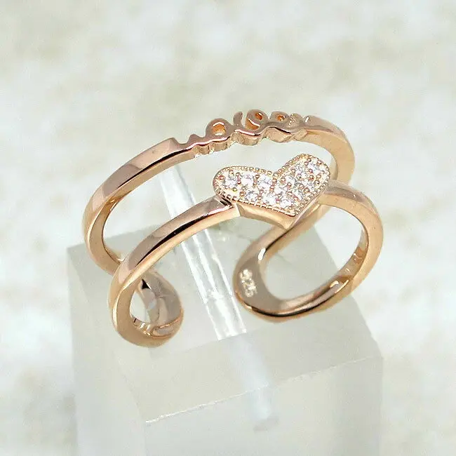 Rose Gold Heart, 925 Sterling Silver