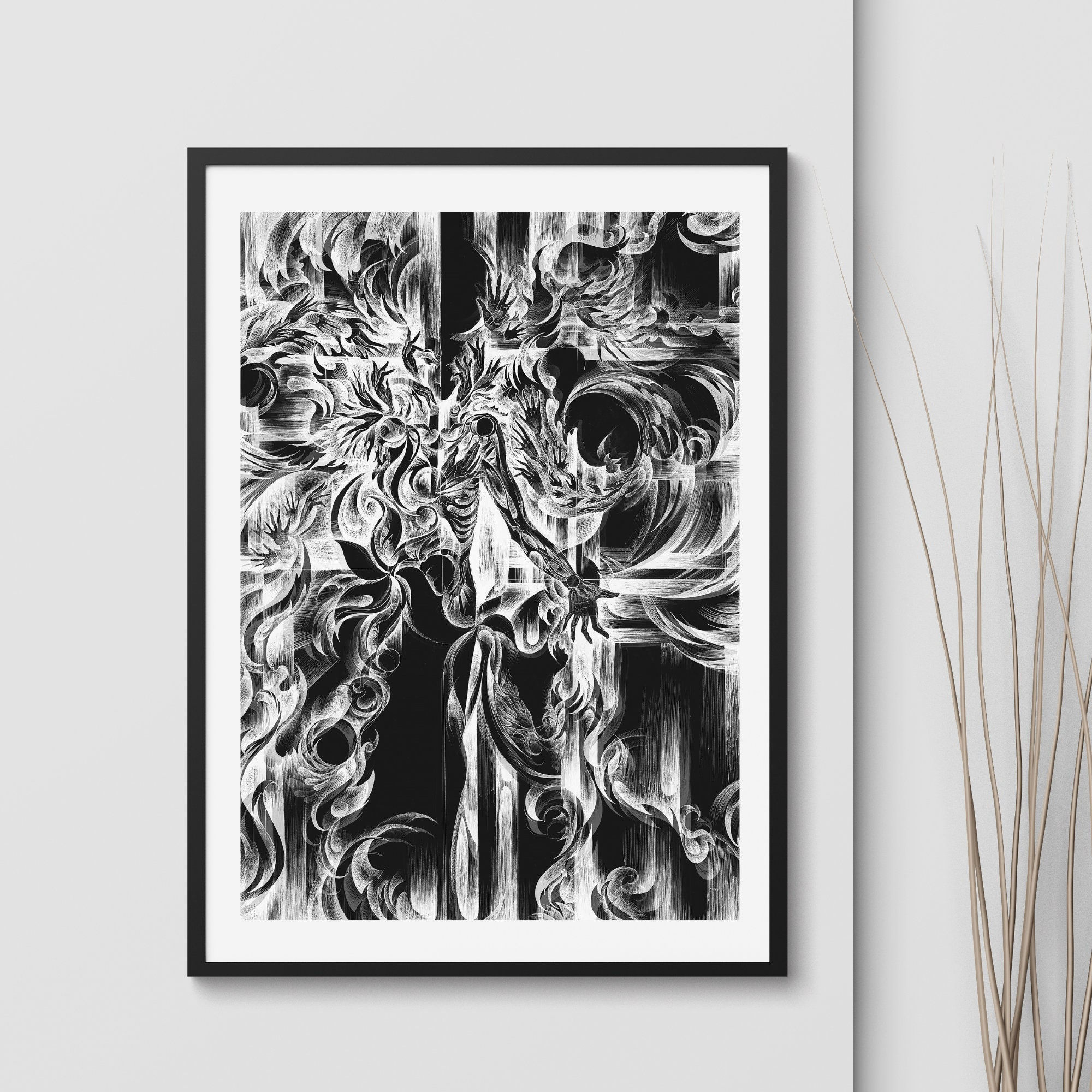 Dark Art Print – Fine Art Drawing