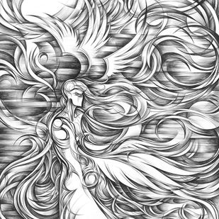 Surreal expresionist graphic artwork, dark art